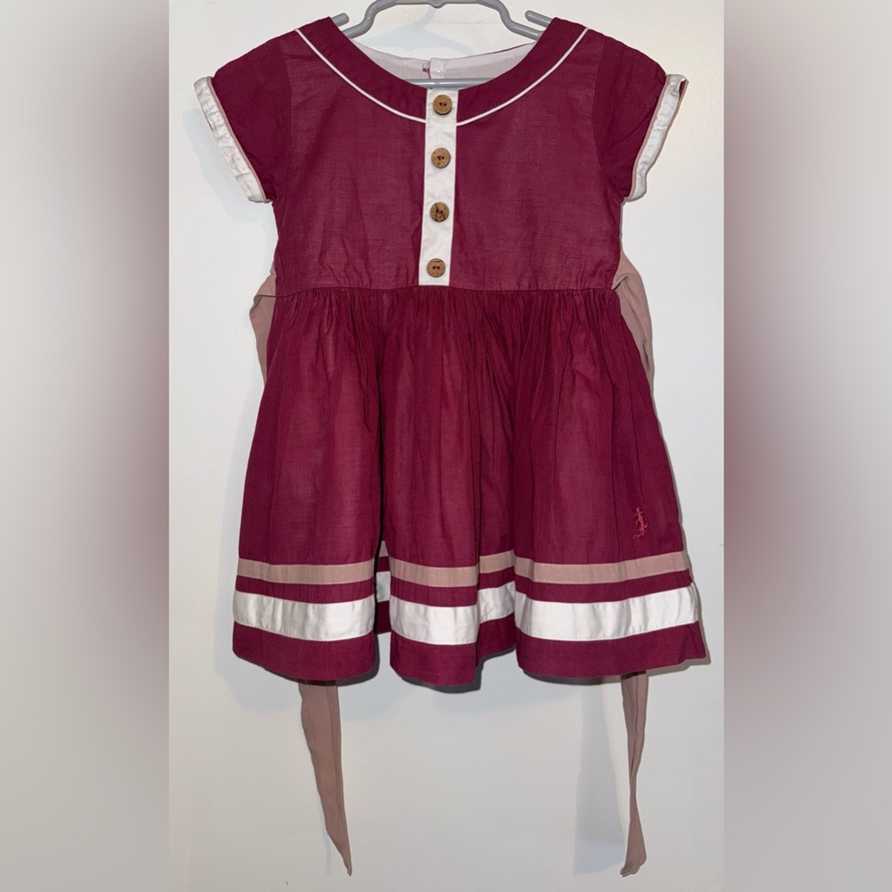 Well Dressed Wolf WDW Shawn Elizabeth Dress Cranberry Size 3T Boutique Girls